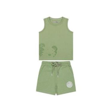 Imagem de Conjunto Curto Tigor T Tigre Regata e Bermuda Fun Verde-Masculino