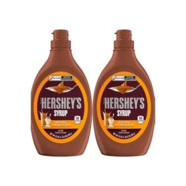 Imagem de Kit 2 Caldas Caramelo Hersheys Syrup 623g Cada  Importada EUA Cremosa 