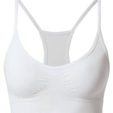 Imagem de Top Nadador She Seamless 753-02 Sem costura, P, Branco