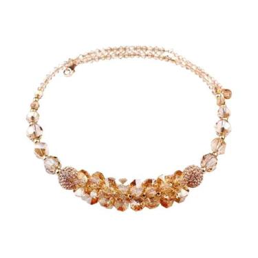 Imagem de Colar Feminino Com Contas Transparentes De Cristal Brilhante, Joia Par