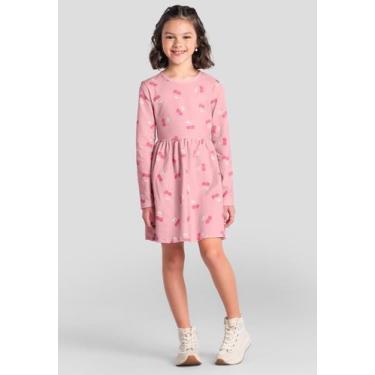 Imagem de Vestido infantil menina em cotton Brandili, 8, Rosa
