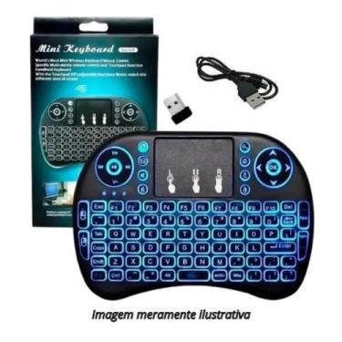 Imagem de Mini Teclado Sem fio Para Tv Smart Pc - Knup - Knup, Tomate, Lelong, B