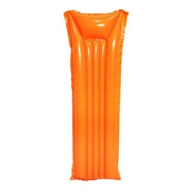 Imagem de Colchão Inflável Flutuante para Piscina Colors - DM Toys, Laranja