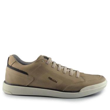 Imagem de Sapatênis Masculino Ferracini Star Couro 1062, 41, Bege