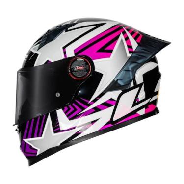 Imagem de Capacete Moto Ls2 Ff358 Pro Estellar Preto Rosa Starwars, Estellar Ros