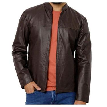 Imagem de Jaqueta Masculina Javali Tom Couro Marrom - 1180211, GG, Marrom