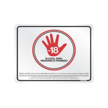 Imagem de Placa de alumínio álcool para menores é proibido 190SP - Sinalize
