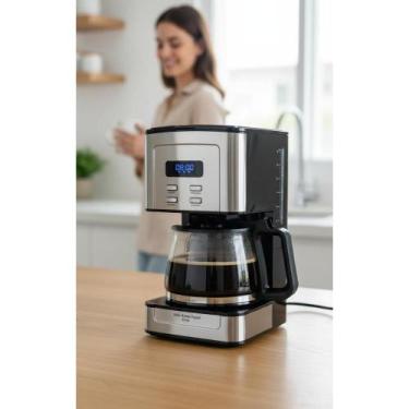 Imagem de 2x Cafeteira Digital 32 Xícaras Programável 800W - Aço Escov - Congrat
