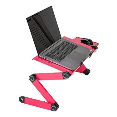 Imagem de Mesa de laptop para cama, moldura de laptop para cama, mesa dobrável portátil de 2,2 m (vermelha)