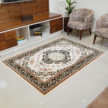 Imagem de Tapete Veludo Rayza Marbella Elite Imperial Persa Kerman 48cm x 90cm Creme