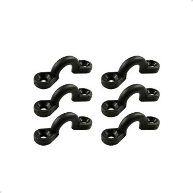 Imagem de Alça Plástica Porta Defensa Preta 5mm Barco Defensa Kit C/6