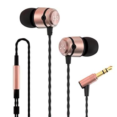 Imagem de SoundMAGIC Fones de ouvido E50 com fio, sem microfone, fones de ouvido HiFi com isolamento de ruído, ajuste confortável, preto e dourado