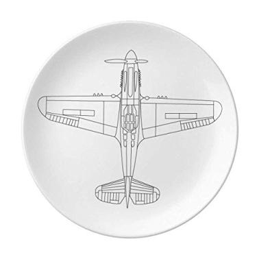 Imagem de Prato de estrutura de arma de avião decorativo porcelana salver talheres prato de jantar