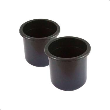 Imagem de Porta Copos de Embutir Preto Barco Lancha Trailler Kit C/2