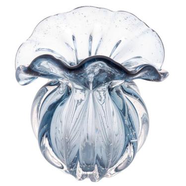 Imagem de Vaso de Vidro Murano ITALY Azul 15CM X 13CM X 16CM LYOR