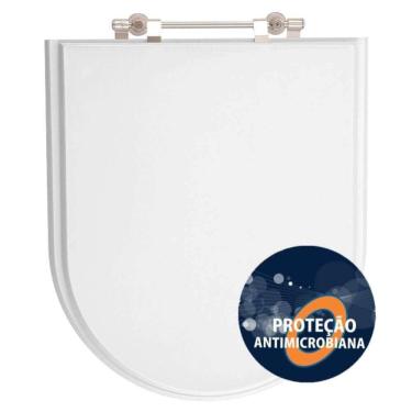 Imagem de Assento Sanitario Poliester Antibacteriano Duomo Plus Branco para Vaso Deca