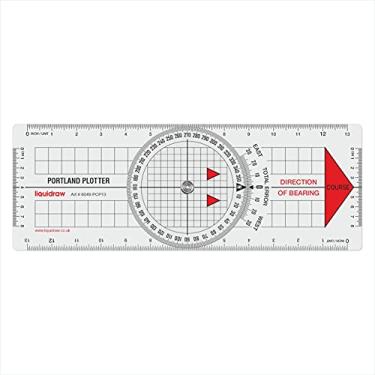 Imagem de Liquidraw Portland Course Plotter com transferidor marítimo | Transferidor de navegação...