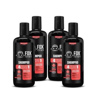 Imagem de Shampoo 4 Em 1 250ml - Fox For Men - 4 Unidades