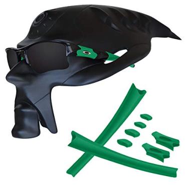 Imagem de RockShell Kits de borracha de substituição para óculos de sol Oakley Flak Jacket/Flak Jacket XLJ - Verde escuro