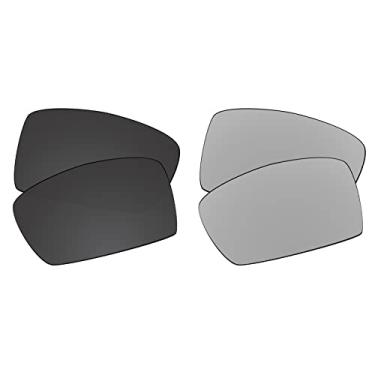 Imagem de EZReplace Lentes de reposição para óculos de sol Oakley Canteen 2006 (lentes polarizadas) – Serve para armação Oakley Canteen 2006 (preto carbono + prata metálica)