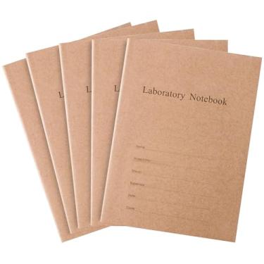 Imagem de NIOIPXA Caderno de laboratório, caderno de laboratório sem carbono, 21 cm x 28 cm, 40 folhas/pacote (cor embalagem, 5 unidades)