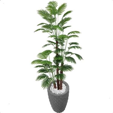 Imagem de Arvore Artificial Coqueiro Anão Yucca Grande Vaso Decoração (3D Cinza G)