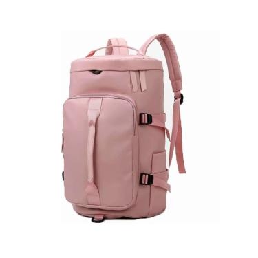Imagem de Mochila esportiva de viagem impermeável em tecido oxford rosa