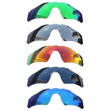 Imagem de Acefrog 5 peças de lentes polarizadas de substituição para óculos de sol Oakley Radar EV Path OO9208, ajuste perfeito, à prova de estilhaçamento, antiarranhões, pacote econômico