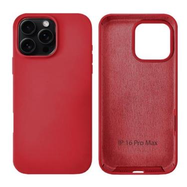 Imagem de Capinha Celular Compatível com iPhone 16 Pro Max Silicone com interior
