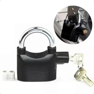 Imagem de Cadeado Anti-furto Para Moto, Bike, Portão Com Alarme Prova D Água Lan