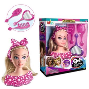 Imagem de Brinquedo Para Meninas Boneca Loira 20cm Penteados Acessório - Milk Br