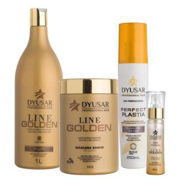 Imagem de Kit Line Golden 1Kg + Fluido Pré Escova DYUSAR