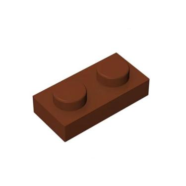 Imagem de Classic Building Plate 1x2, 110 Piece Bulk Plates, Compatible with Lego Parts and Pieces 3023, Creative Play Set - Compatible with and All Major Brick Brands (110 Pcs) (Brown)