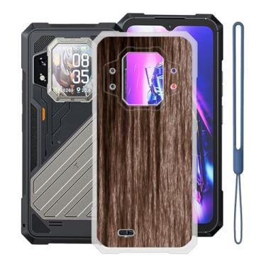 Imagem de KJYFOANI Capa Cubot Kingkong X, capa protetora de TPU de silicone macio transparente, capa antiqueda à prova de choque, capa traseira ultrafina para Cubot Kingkong X (16,8 cm) - Estilo de madeira