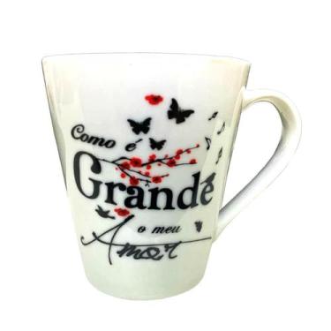 Imagem de Caneca De Porcelana Dia Dos Namorados 290ml Tulipa  - Terramada
