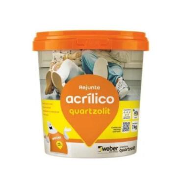 Imagem de Rejunte Acrílico Weber Quartzolit 1 Kg Kraft, Cinza Outono