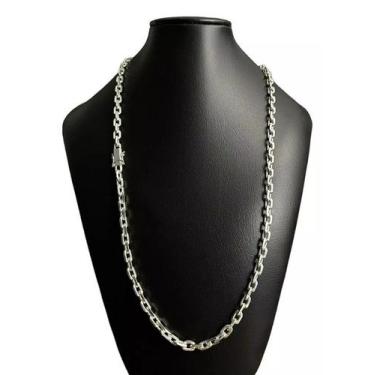 Imagem de Cordão 5mm cadeado banhado a prata 925 - ToJoia18k