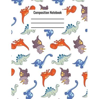 Imagem de Composition Book: Dinosaur Pattern | College Ruled 100 Page Composition Notebook | Composition Journal for School or Work