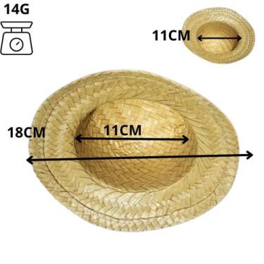 Imagem de Kit c/5 Mini Chapéu boneca De Palha  Festa Junina São João - sm decora