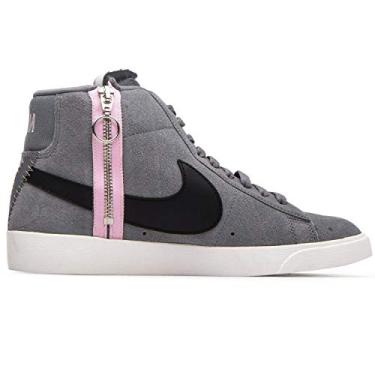 Imagem de Nike Blazer feminino MID Rebel cinza claro/branco/cinza escuro BQ4022-004, Cinza claro/cinza escuro/espuma rosa/branco Summit, 39