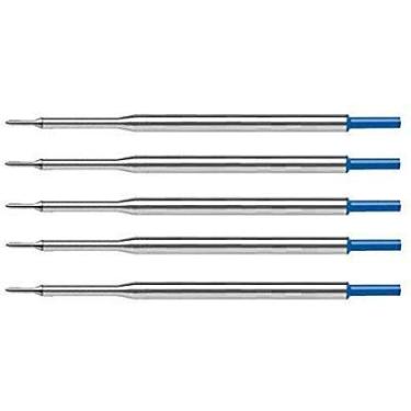 Imagem de 5 Recargas esferográficas Intrepid genuínas para canetas esferográficas Lubrilide, Aspire, PhD, PhD Ultra Ballpoint e Schneider que levam Express 225 (embaladas a granel), Azul