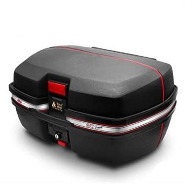 Imagem de Mala de viagem para motocicleta, caixa de ferramentas extra grande de liberação rápida 982 porta-malas, caixa de armazenamento de pedal, 42 L, pode colocar dois capacetes completos, capa superior de