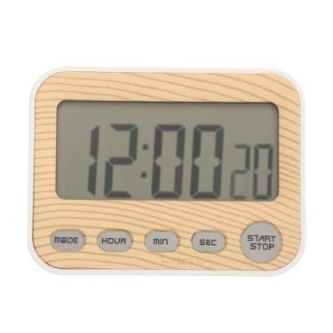 Imagem de Timer de cozinha digital Qanyegn, cronômetro de estudos de madeira, timer de cronômetro de timing de cozinha para cozinhar sala de aula infantil na sala de aula