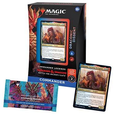 Imagem de Magic: The Gathering Commander Legends: Battle for Baldur’s Gate Commander Deck – Draconic Dissent + Collector Booster Sample Pack