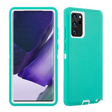 Imagem de Capa Ultra-Case Grneric Galaxy Note 20, Proteção contra quedas, Capa Resistente para o Corpo Inteiro, À Prova de Choque/Queda/Poeira, 3 Camadas, Capa Protetora Durável para Samsung Note 20 Ultra (Azul/Branco)