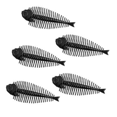 Imagem de Dynwave 5 peças Kit de iscas de pesca macia Lures artificiais Lues LAKEIROUROUROUR AO ALGULAÇÃO VIVIDONGLER VIDLENTE PARTIMENTO ACESSÓRIOS, Preto