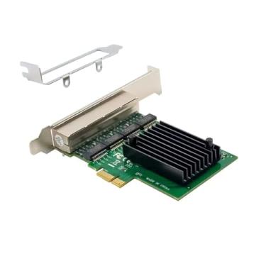 Imagem de Placa adaptadora de substituição, placa de rede de 4 portas RJ45 Gigabit Ethernet PCI-e PCIe X1 para servidor VLAN