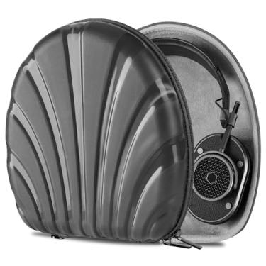 Imagem de Capa de fone de ouvido Geekria ProShell para Master & Dynamic MW65, M&D MH40, MW60, MW50+ fones de ouvido, bolsa de transporte protetora rígida de substituição com espaço para cabo, peças (escuro)
