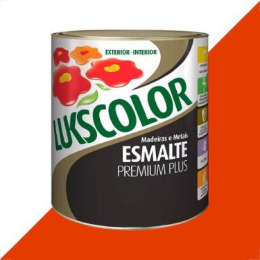 Imagem de Tinta esmalte lukscolor alto brilho 900ml laranja