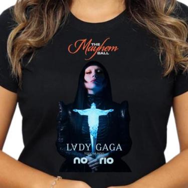 Imagem de Camisa da Lady Gaga Mayhem Todo Mundo no Rio Tour 2025 Show no Brasil 